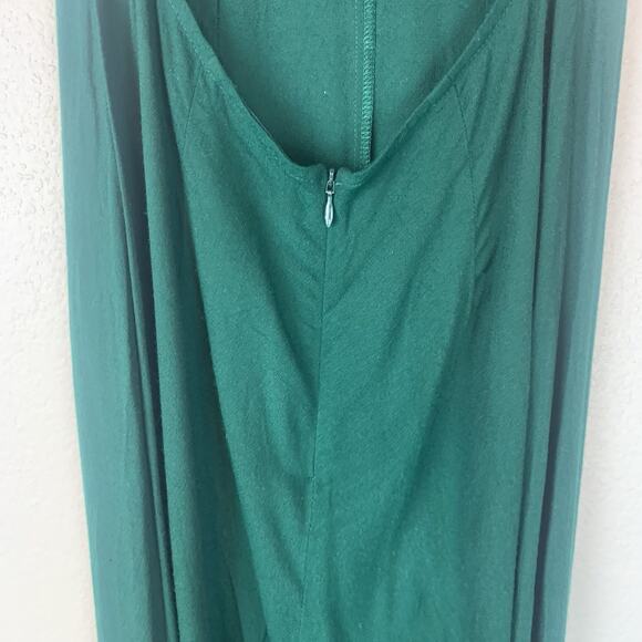 Reformation Mayer Jumpsuit Womens 6 Green Wide Leg Crop Open Back Crepe - Picture 8 of 13